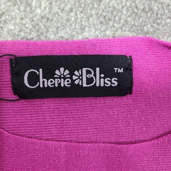 TRIBE Cotton Blend Fuchsia Barbie Pink Sweater Top Size Large NWT - Picture 4 of 5